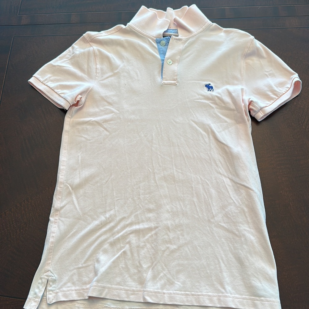 Abercrombie and Fitch Mens Pink Polo (XS) -gently worn - Picture 2 of 2
